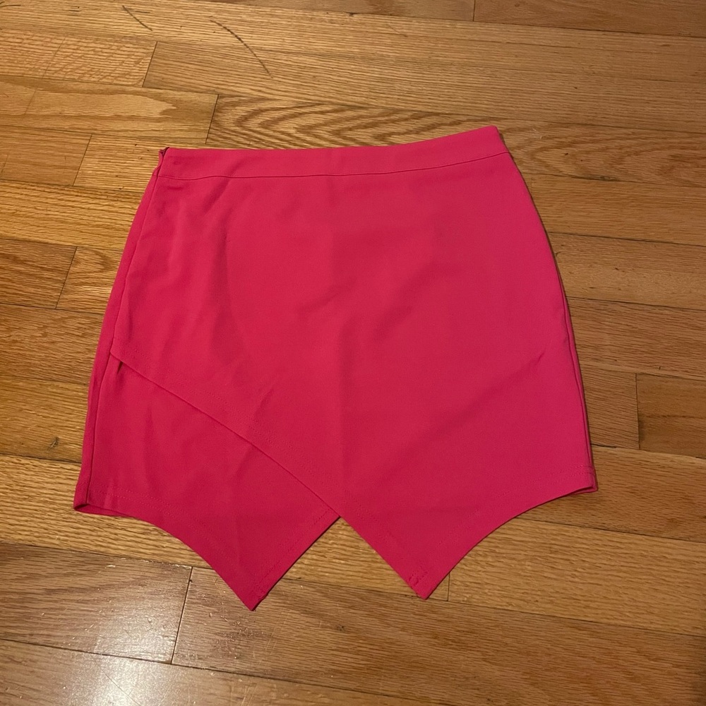 Hot pink mini skirt